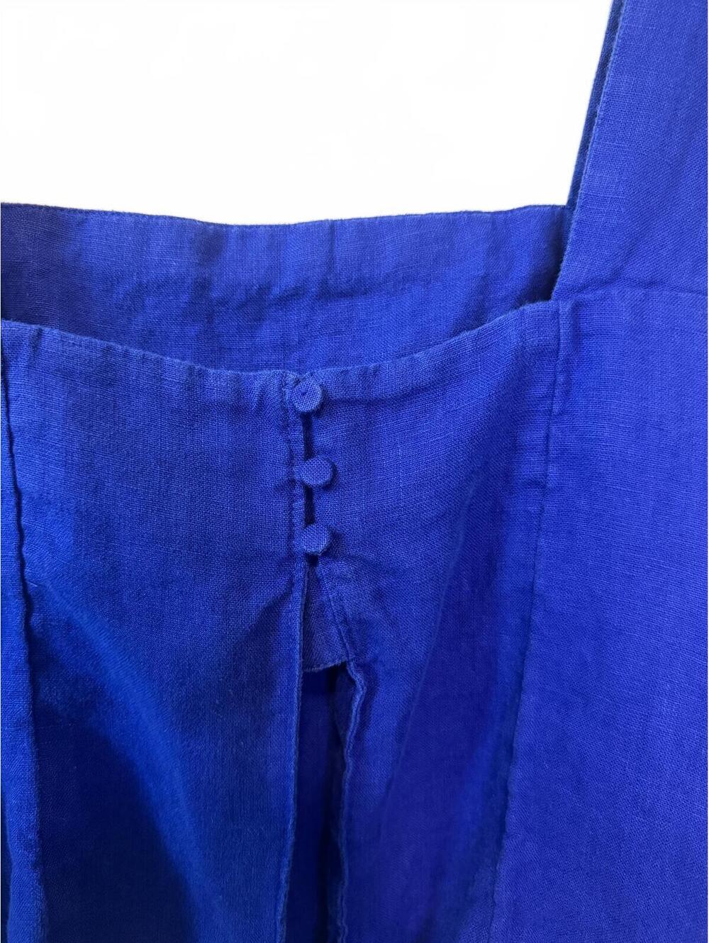 MADEWELL | Curved Neck Shell Tank 100% Linen Deep Sapphire 4th of July USA - Picture 5 of 8